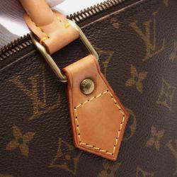 Pre Owned Louis Vuitton Alma Pm Handbag  Monogram Canvas Leather Brown