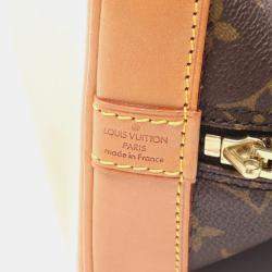 Pre Owned Louis Vuitton Alma Pm Handbag  Monogram Canvas Leather Brown