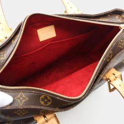 Pre Owned Louis Vuitton Multipli Cite Brown Monogram Canvas Handbag 
