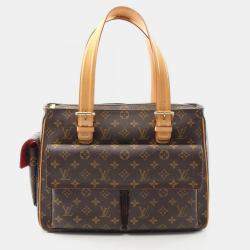 Pre Owned Louis Vuitton Multipli Cite Brown Monogram Canvas Handbag 