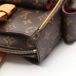 Pre Owned Louis Vuitton Multipli Cite Brown Monogram Canvas Handbag 