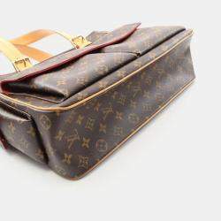 Pre Owned Louis Vuitton Multipli Cite Brown Monogram Canvas Handbag 