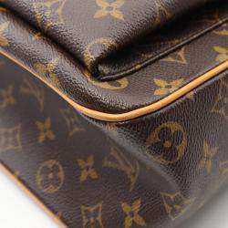 Pre Owned Louis Vuitton Multipli Cite Brown Monogram Canvas Handbag 