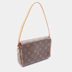 Pre Owned Louis Vuitton Recital Shoulder Handbag  Monogram Canvas Brown
