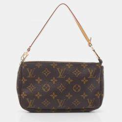 Pre Owned Louis Vuitton Pochette Accessoires Handbag  Monogram Canvas Brown