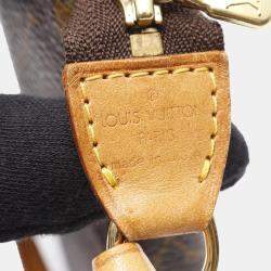 Pre Owned Louis Vuitton Pochette Accessoires Handbag  Monogram Canvas Brown
