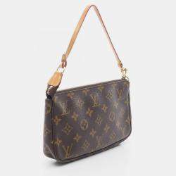 Pre Owned Louis Vuitton Pochette Accessoires Handbag  Monogram Canvas Brown