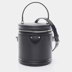 Pre Owned Louis Vuitton Cannes Black Epi Leather Satchel Bag