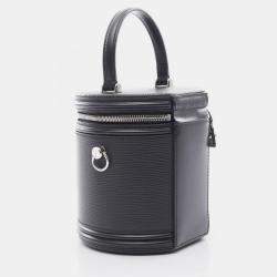 Pre Owned Louis Vuitton Cannes Black Epi Leather Satchel Bag