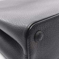 Pre Owned Louis Vuitton Capucines BB Black Leather Top Handle Bag 