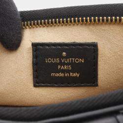 Pre Owned Louis Vuitton Troca Pochette Damier Black Quilt Lambskin Shoulder Bag 