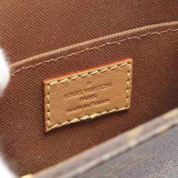 Pre Owned Louis Vuitton Sac Plat Petite Brown Monogram Canvas Bag