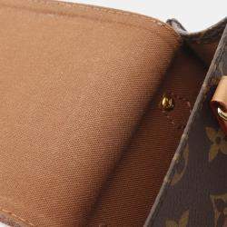 Pre Owned Louis Vuitton Sac Plat Petite Brown Monogram Canvas Bag