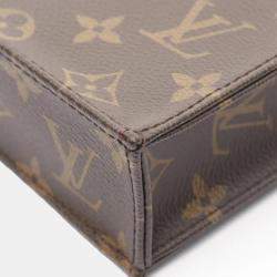 Pre Owned Louis Vuitton Sac Plat Petite Brown Monogram Canvas Bag