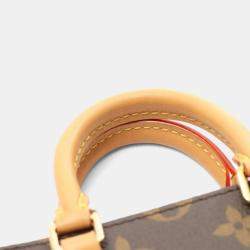 Pre Owned Louis Vuitton Sac Plat Petite Brown Monogram Canvas Bag