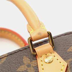 Pre Owned Louis Vuitton Sac Plat Petite Brown Monogram Canvas Bag