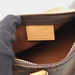 Pre Owned Louis Vuitton Speedy Nano Brown Monogram Canvas  Handbag