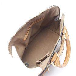 Pre Owned Louis Vuitton Alma Multicolor Black Monogram Handbag 