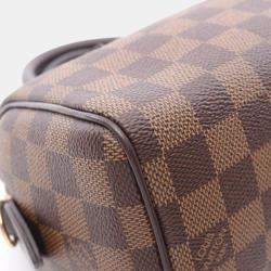 Pre Owned Louis Vuitton Speedy Bandouliere 20 Damier Ebene Handbag