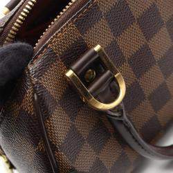 Pre Owned Louis Vuitton Rivera Mini Damier Ebene Leather Handbag 