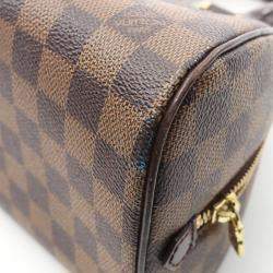 Pre Owned Louis Vuitton Rivera Mini Damier Ebene Leather Handbag 