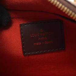Pre Owned Louis Vuitton Rivera Mini Damier Ebene Leather Handbag 