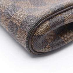 Pre Owned Louis Vuitton Eva Damier Ebene Chain Shoulder Bag 