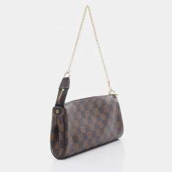 Pre Owned Louis Vuitton Eva Damier Ebene Chain Shoulder Bag 