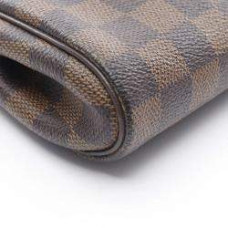 Pre Owned Louis Vuitton Eva Damier Ebene Chain Shoulder Bag 