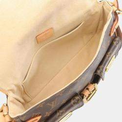 Pre Owned Louis Vuitton Hudson PM Brown Monogram Canvas Shoulder Bag