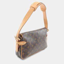 Pre Owned Louis Vuitton Hudson PM Brown Monogram Canvas Shoulder Bag