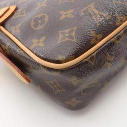 Pre Owned Louis Vuitton Hudson PM Brown Monogram Canvas Shoulder Bag