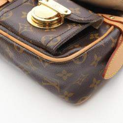 Pre Owned Louis Vuitton Hudson PM Brown Monogram Canvas Shoulder Bag
