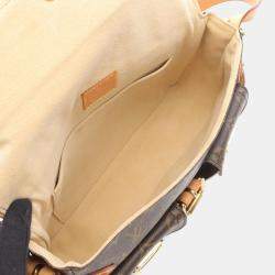Pre Owned Louis Vuitton Hudson PM Brown Monogram Canvas Shoulder Bag