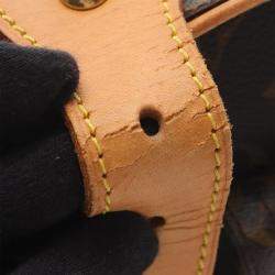 Pre Owned Louis Vuitton Hudson PM Brown Monogram Canvas Shoulder Bag