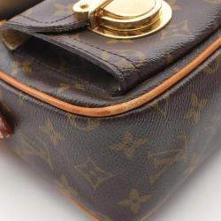 Pre Owned Louis Vuitton Hudson PM Brown Monogram Canvas Shoulder Bag
