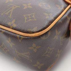 Pre Owned Louis Vuitton Hudson PM Brown Monogram Canvas Shoulder Bag