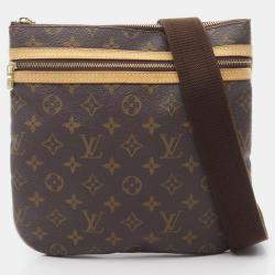 Pre Owned Louis Vuitton Pochette Bosphore Brown Monogram Canvas Crossbody Bag