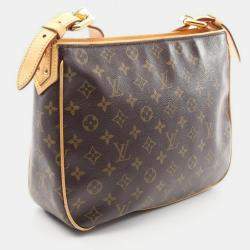 Pre Owned Louis Vuitton Hudson GM Brown Monogram Canvas Shoulder Bag