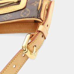 Pre Owned Louis Vuitton Hudson GM Brown Monogram Canvas Shoulder Bag