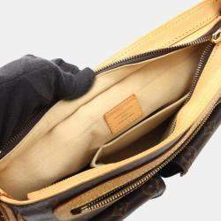 Pre Owned Louis Vuitton Hudson GM Brown Monogram Canvas Shoulder Bag
