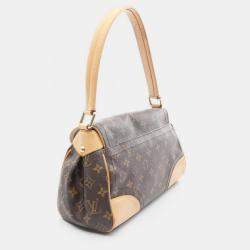 Pre Owned Louis Vuitton Beverly MM Brown Monogram Canvas Shoulder Bag