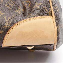 Pre Owned Louis Vuitton Beverly MM Brown Monogram Canvas Shoulder Bag