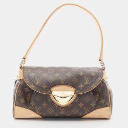 Pre Owned Louis Vuitton Beverly MM Brown Monogram Canvas Shoulder Bag