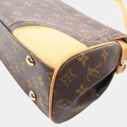Pre Owned Louis Vuitton Beverly MM Brown Monogram Canvas Shoulder Bag