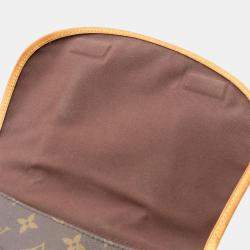 Pre Owned Louis Vuitton Menilmontant PM Brown Monogram Canvas Crossbody Bag