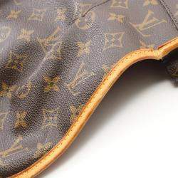 Pre Owned Louis Vuitton Menilmontant PM Brown Monogram Canvas Crossbody Bag