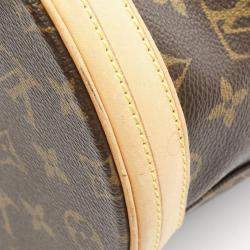 Pre Owned Louis Vuitton Bucket 27 GM Brown Monogram Canvas Shoulder Tote Bag