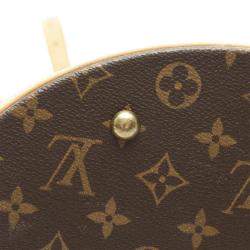 Pre Owned Louis Vuitton Bucket 27 GM Brown Monogram Canvas Shoulder Tote Bag