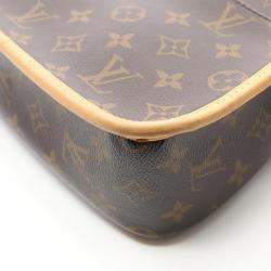 Pre Owned Louis Vuitton Sologne Brown Monogram Leather Crossbody Bag